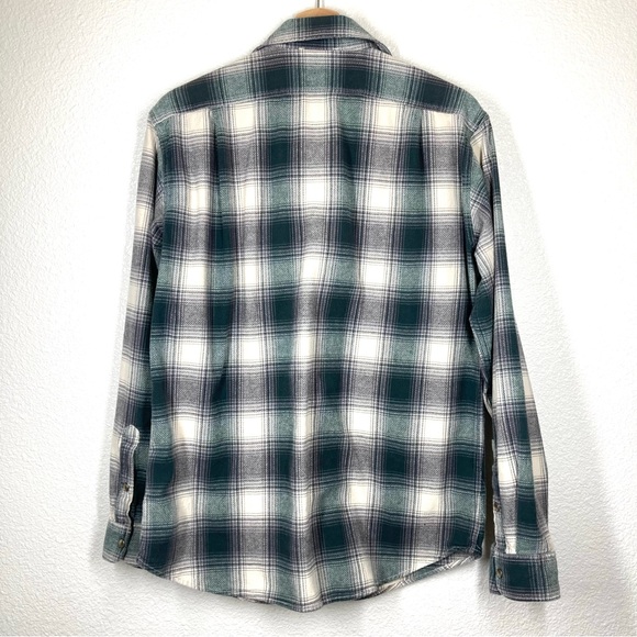 Eddie Bauer Western Shirt Plaid Button Up Snap Perl Mens M Long Sleeves Green - Picture 9 of 13